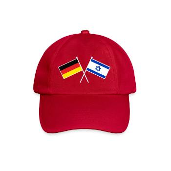 Germany x Israel Crossed Friendship Flags - Baseballkappe - klassisch Rot - Vorne