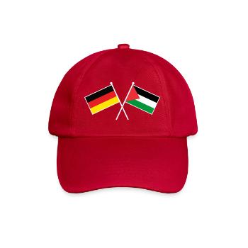 Germany x Palestine Freundschaftsflagge - Baseballkappe - klassisch Rot - Vorne