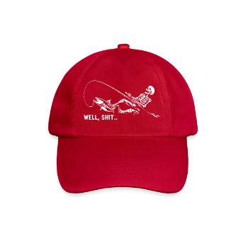 Well Shit Skeleton Lost Fish Fishing Halloween - Baseballkappe - klassisch Rot - Vorne