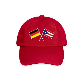 Germany x Puerto Rico Friendship Flags - Baseballkappe - klassisch Rot - Vorne