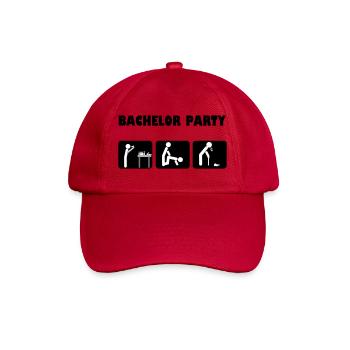 Bachelor Feier - Baseballkappe - klassisch Rot - Vorne