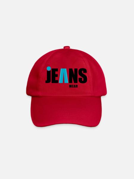 jeans wear mit punkt - Baseballkappe - klassisch Rot