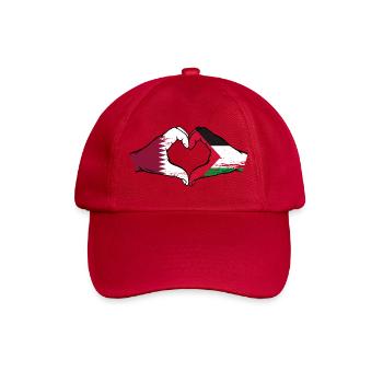 Katar Palästina Flagge Hände Herzform used - Baseballkappe - klassisch Rot - Vorne