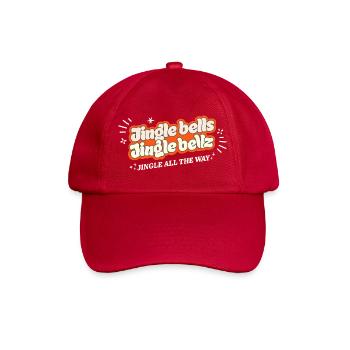 Weihnachtsfestliche und farbenfrohe Jingle Bells humorvoll - Baseballkappe - klassisch Rot - Vorne