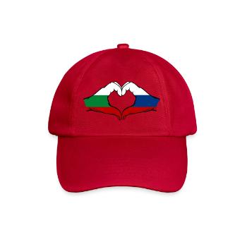 Bulgarien Russland Flagge Hände Herzform - Baseballkappe - klassisch Rot - Vorne