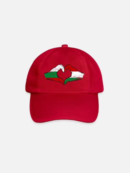 Bulgarien Ungarn Flagge Hände Herzform - Baseballkappe - klassisch Rot
