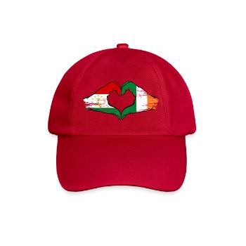 Tadschikistan Irland Flagge Hände Herzform - Baseballkappe - klassisch Rot - Vorne