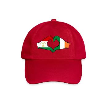 Tadschikistan Irland Flagge Hände Herzform - Baseballkappe - klassisch Rot - Vorne