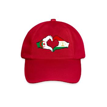 Tadschikistan Algerien Flagge Hände Herzform - Baseballkappe - klassisch Rot - Vorne