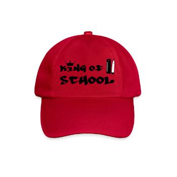 König der Freizeit: Stadtkönig der Schule - Baseballkappe - klassisch Rot - Vorne