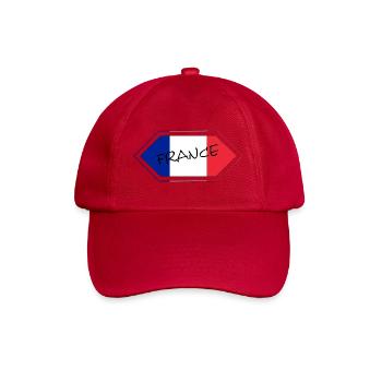 Französische Flagge Handschrift - Baseballkappe - klassisch Rot - Vorne