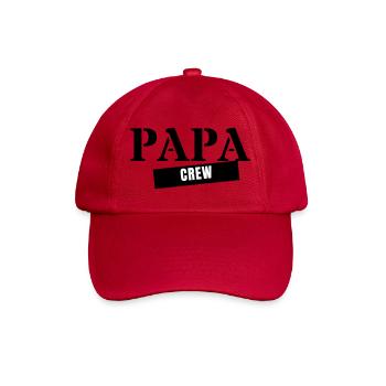 Papa Crew - Vater Vatertag Familie Partnerlook - Baseballkappe - klassisch Rot - Vorne