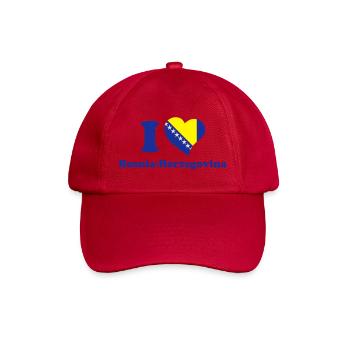 Ich liebe Bosnien und Herzegowina - Baseballkappe - klassisch Rot - Vorne