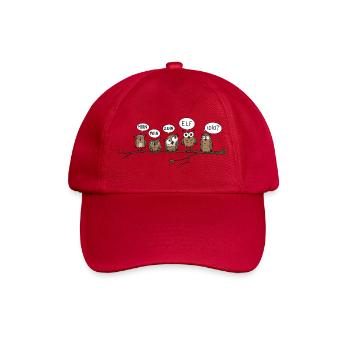 moin eulen lustig tier illustration morgen hamburg - Baseballkappe - klassisch Rot - Vorne