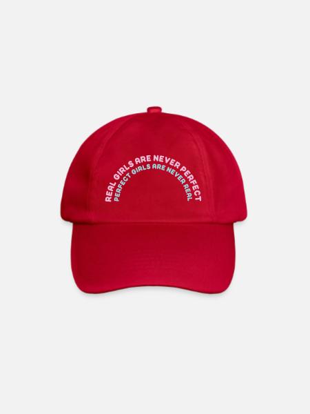 Perfect Girls Are Never Real! - Baseballkappe - klassisch Rot
