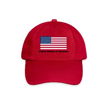 USA Fahne - Baseballkappe - klassisch Rot - Vorne