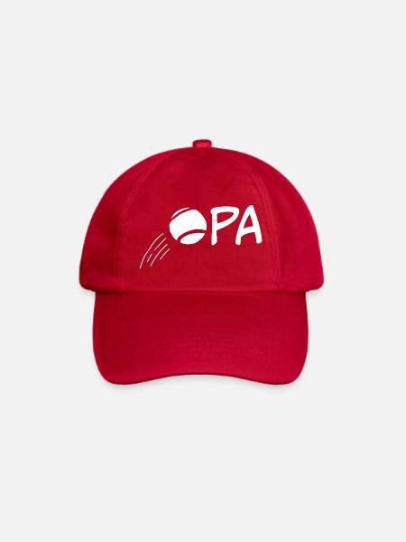 Opa Tennis Spielen Tennisspieler - Baseballkappe - klassisch Rot
