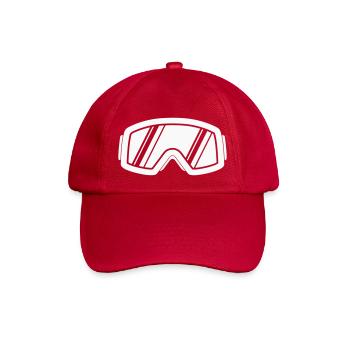 skibrille - Baseballkappe - klassisch Rot - Vorne