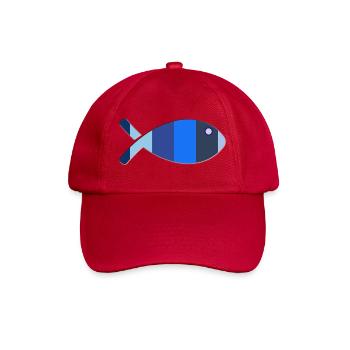 FISCH. GEDÄCHTNIS. SARDINE. APRILSCHERZ. MEER - Baseballkappe - klassisch Rot - Vorne