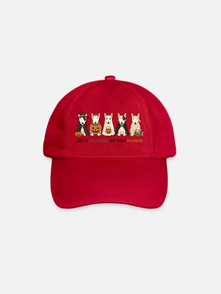Bullterrier-Halloween-Crew - Baseballkappe - klassisch Rot