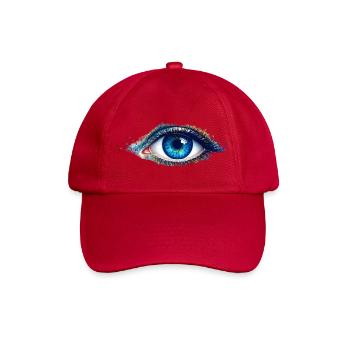 Blaues Auge Farbenspiel - Baseballkappe - klassisch Rot - Vorne