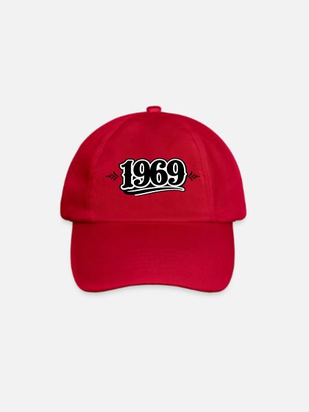 1969 Vintage Schriftzug Noir - Baseballkappe - klassisch Rot