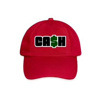 Green Cash Dollar – Tippfehler - Baseballkappe - klassisch Rot - Vorne