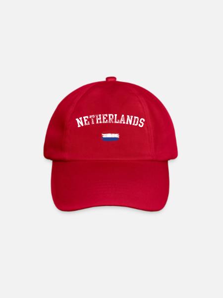 Pinselstrich der Niederländischen Flagge - Baseballkappe - klassisch Rot
