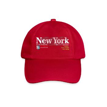 Street Style Abstrakter NYC-Druck - Baseballkappe - klassisch Rot - Vorne