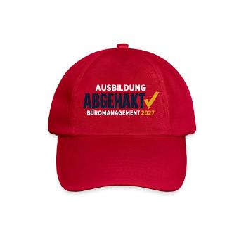 Ausbildung abgehakt – Büromanagement 2027 - Baseballkappe - klassisch Rot - Vorne