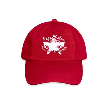 Pappe Fahrer Stern Trabi  w - Baseballkappe - klassisch Rot - Vorne