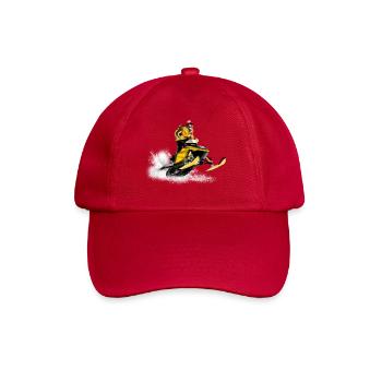 Schneemobil Rennen - Baseballkappe - klassisch Rot - Vorne