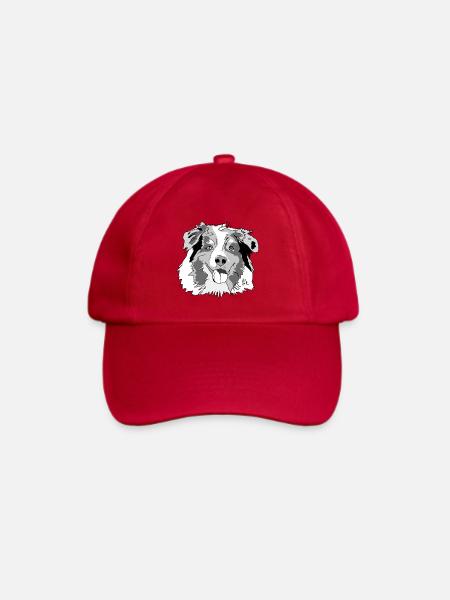 Australian Shepherd - Baseballkappe - klassisch Rot