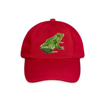 Grüner Frosch  - Baseballkappe - klassisch Rot - Vorne