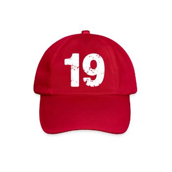 19 - Baseballkappe - klassisch Rot - Vorne