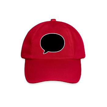 Comic_Sprechblase_schwarzweiss - Baseballkappe - klassisch Rot - Vorne
