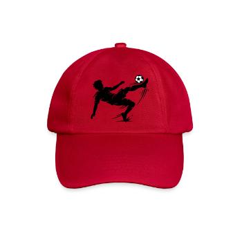 Fallrückzieher Fussball Silhouette - Baseballkappe - klassisch Rot - Vorne