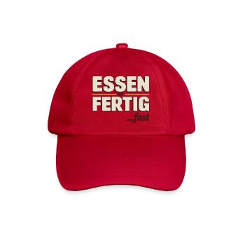  Essen Ist Fertig Fast Lustiger Spruch Für - Baseballkappe - klassisch Rot - Vorne