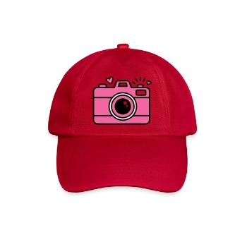 Pinke Retro Kamera Icon - Baseballkappe - klassisch Rot - Vorne