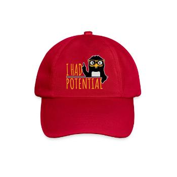 I Had Potential Ich Hatte Potenzial Pinguin Logo - Baseballkappe - klassisch Rot - Vorne