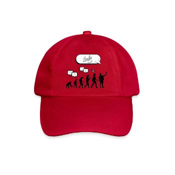 Entwicklung der Kommunikation - Baseballkappe - klassisch Rot - Vorne