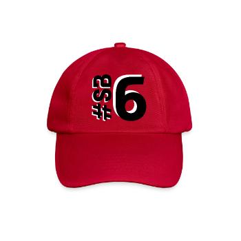 SB6-KARTON - Baseballkappe - klassisch Rot - Vorne