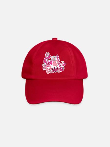 Mädchen-Flower-Power - Baseballkappe - klassisch Rot