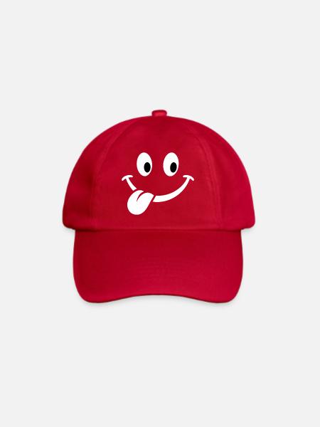 Smile weiss - Baseballkappe - klassisch Rot
