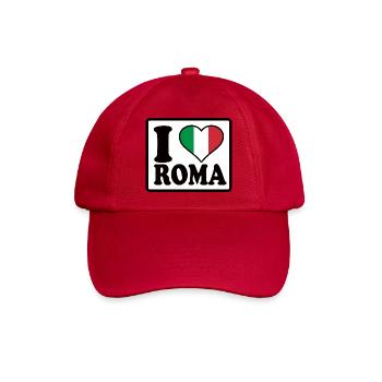 I love Roma, Rom - Baseballkappe - klassisch Rot - Vorne