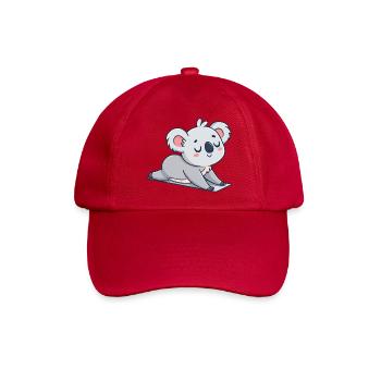 Weicher Koala, der auf dem Teppich ruht - Baseballkappe - klassisch Rot - Vorne