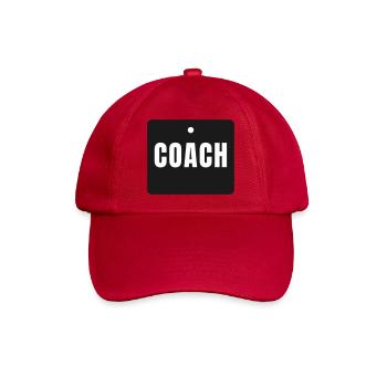 Coach Badge - Danke Trainer Sport Geschenk - Baseballkappe - klassisch Rot - Vorne