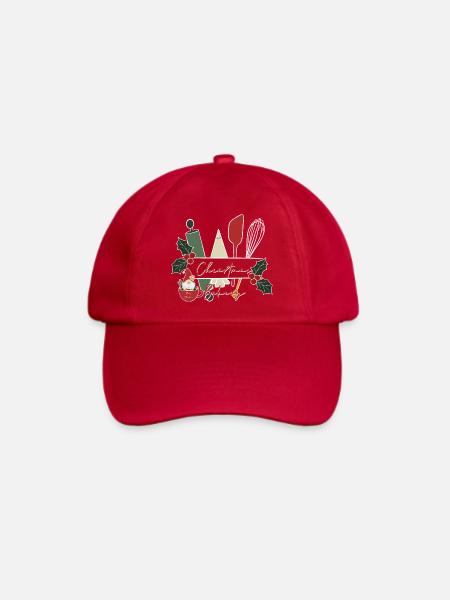 Weihnachtsbackdesign - Baseballkappe - klassisch Rot