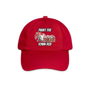 Paint the Town Red – Lustige, wörtliche Idiom-Zeichentrickserie - Baseballkappe - klassisch Rot - Vorne