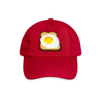 Toast mit Spiegelei lecker Frühstück - Baseballkappe - klassisch Rot - Vorne